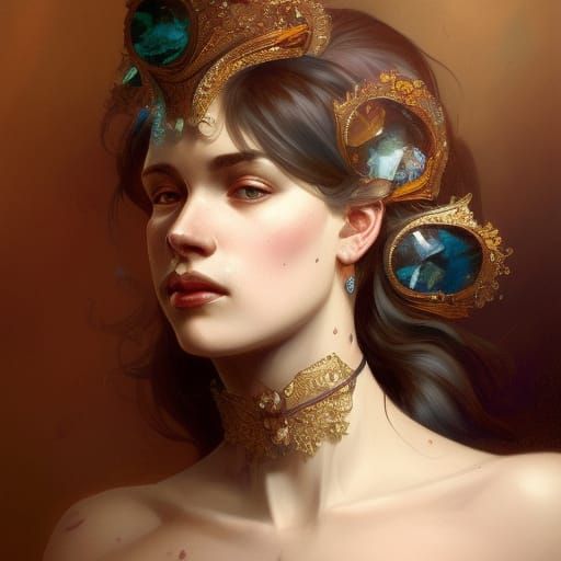 Detailed Portrait of a Victorian Queen