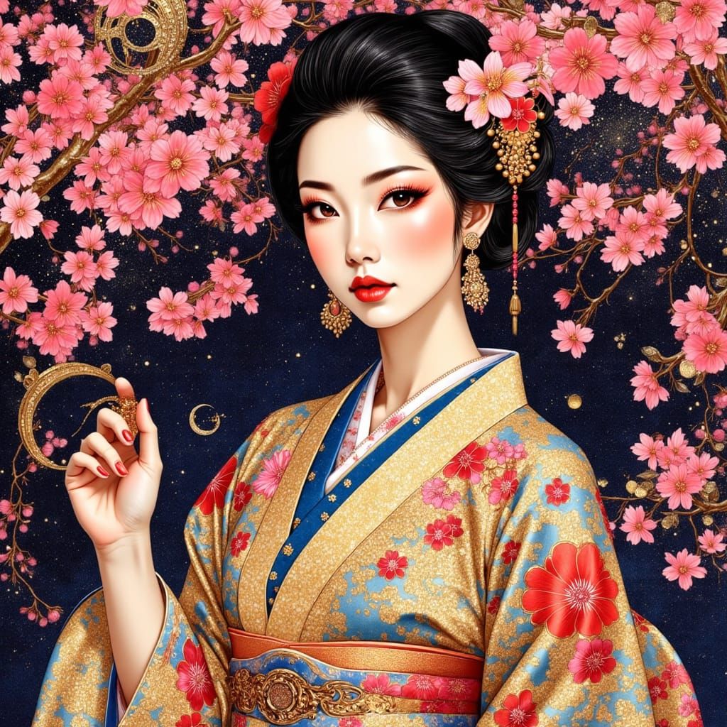Woman in traditional kimono