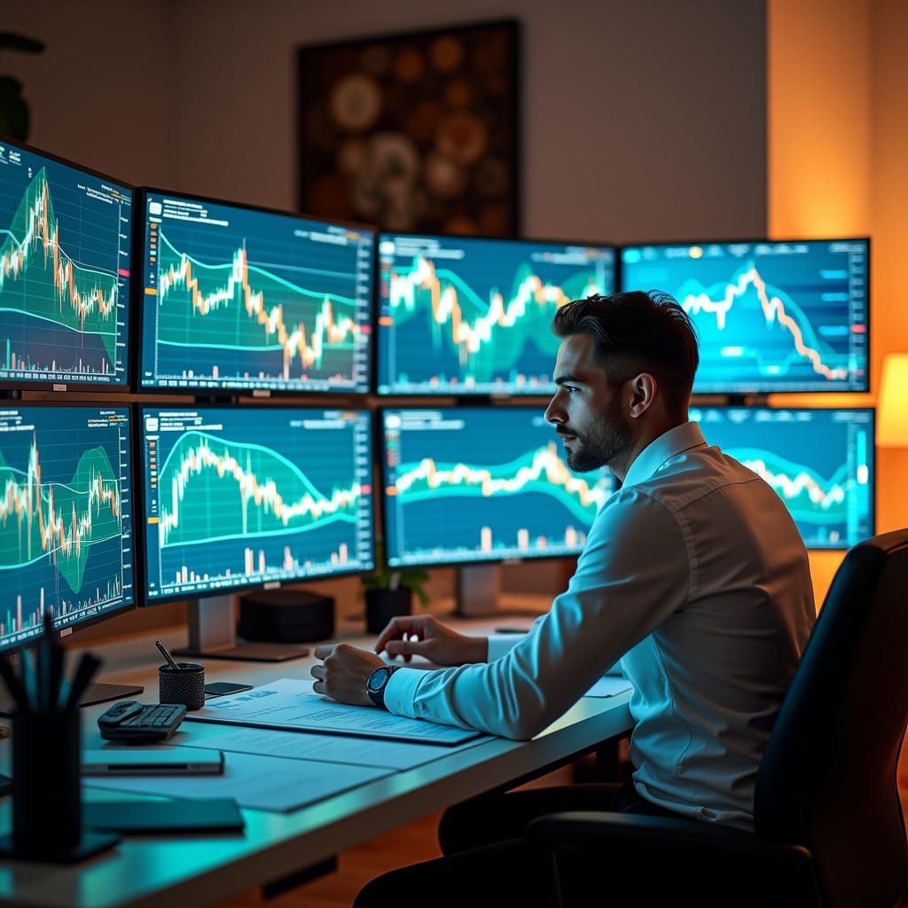 A Crypto Trader's Moment of Clarity in a High-Tech Home Offi...