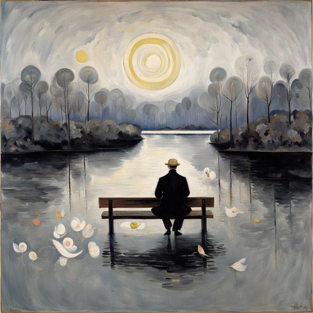 Sitting on the bench