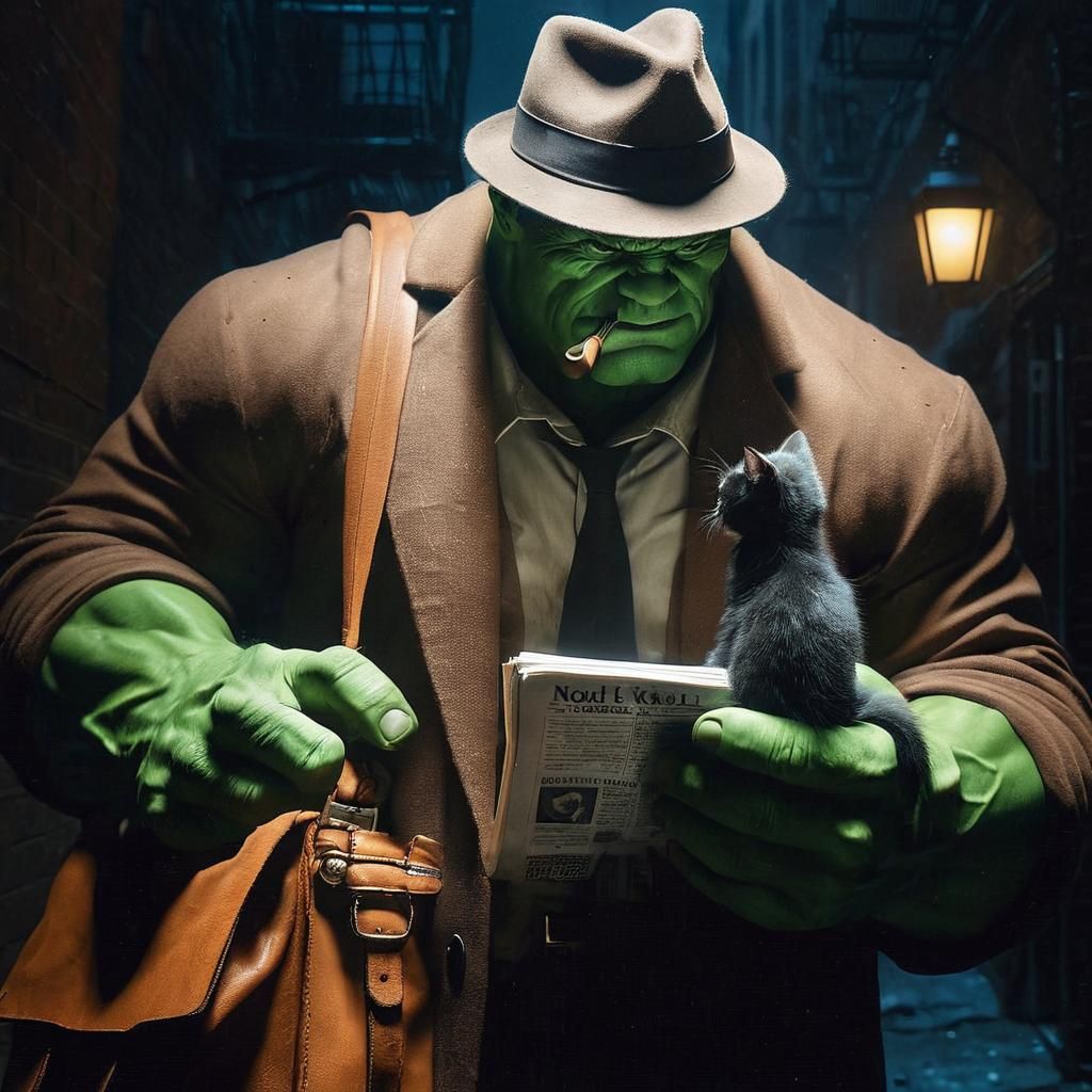 Hulk's Soft Side: A Kitten's Touch