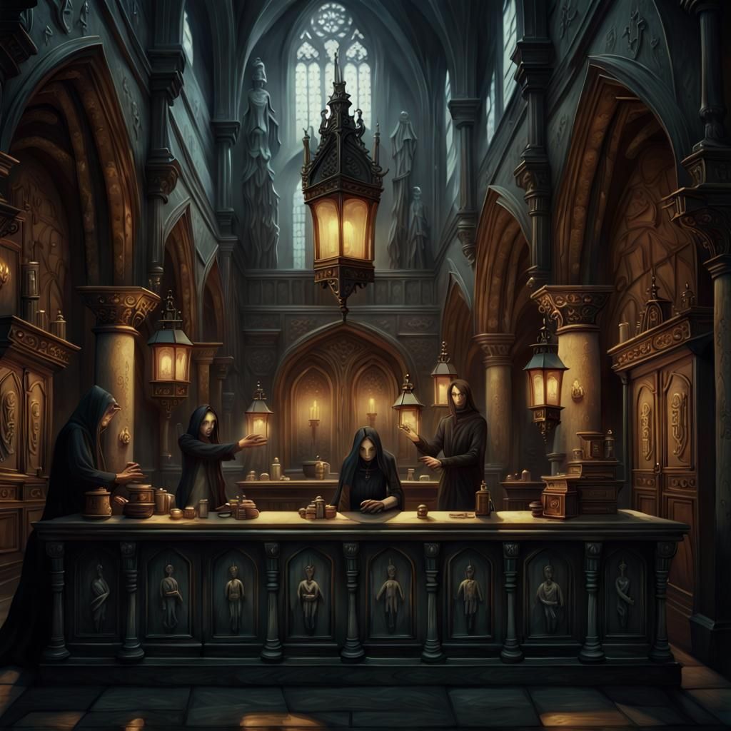 Gothic Bank: Lending Hands in Dark Academia Style