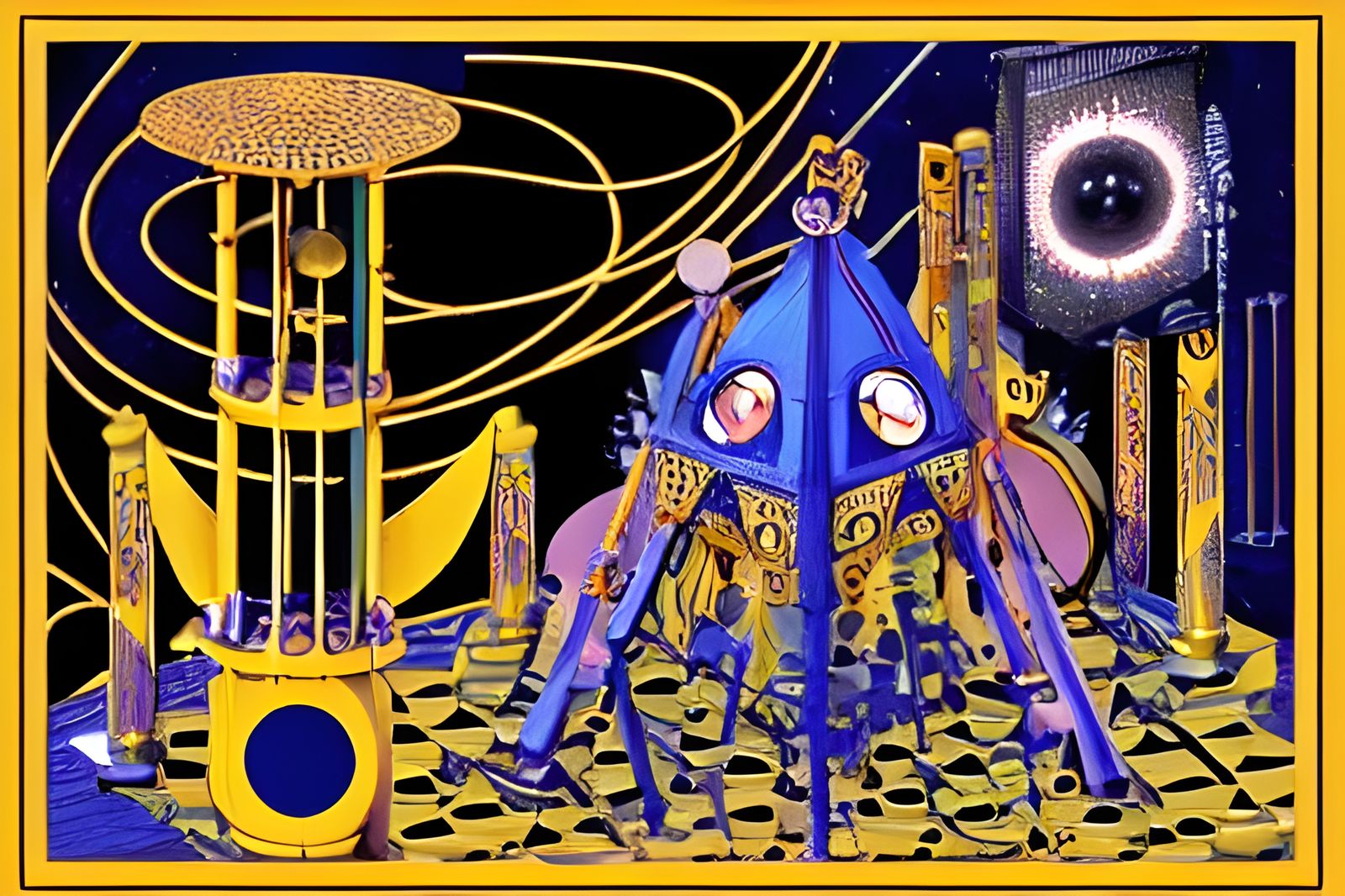 Afrofuturist Jazz Scene in Anime Style