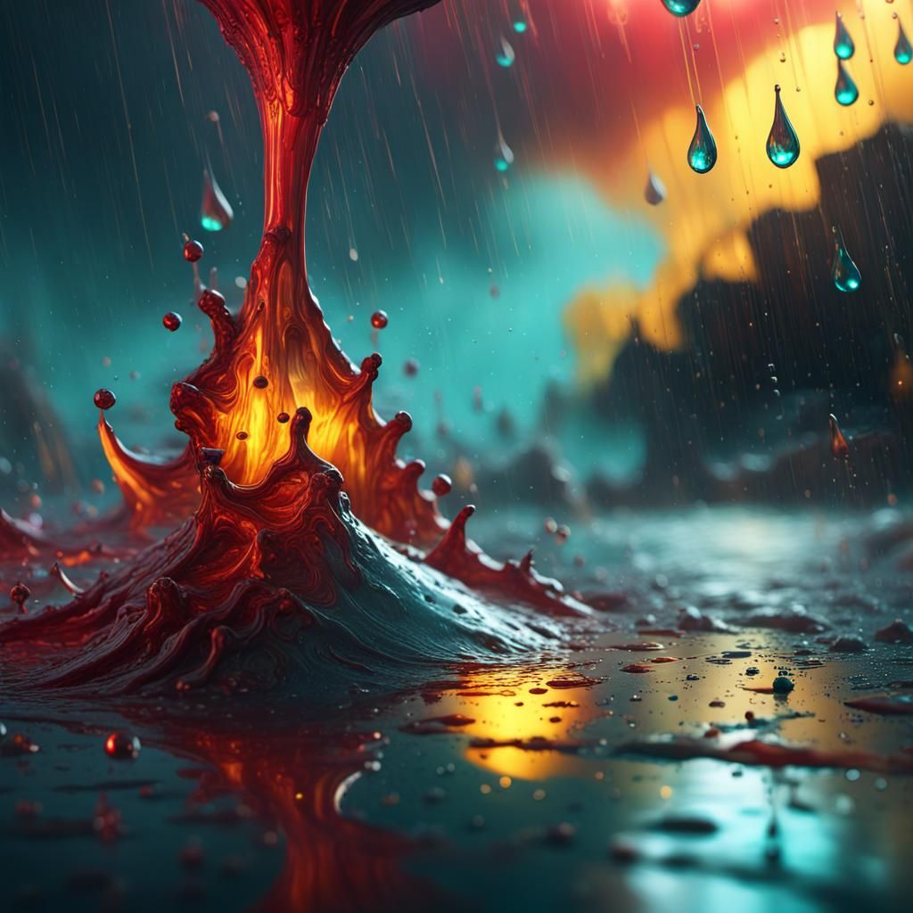 Colorful Tornado in Dark Fantasy Style