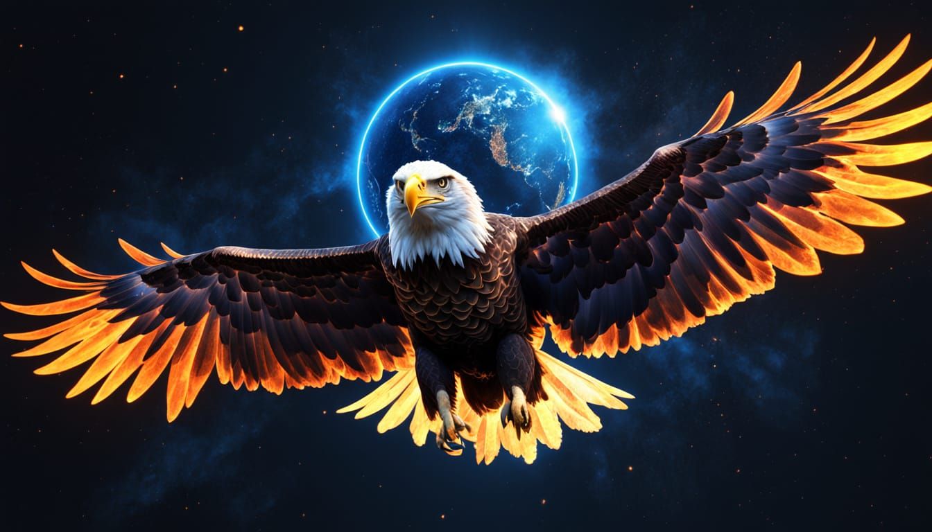 Majestic Solar Eagle: Fantasy Concept Art