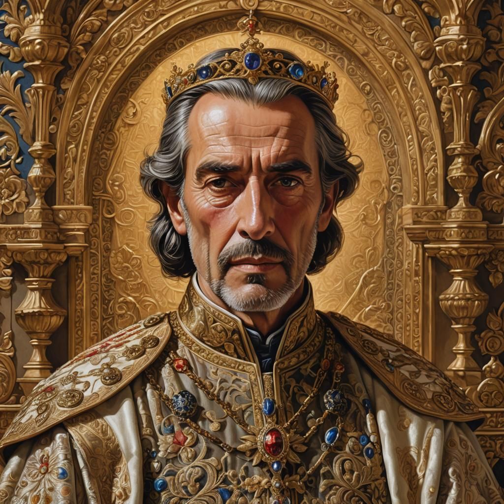 King Martin of Aragon: A Royal Portrait in Oil