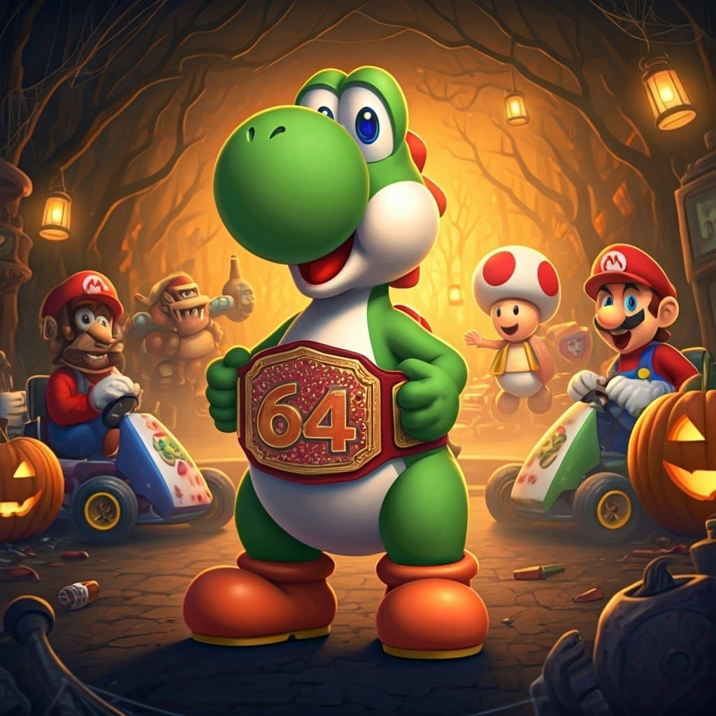 Halloween Mario Kart 64: Yoshi's Championship Victory