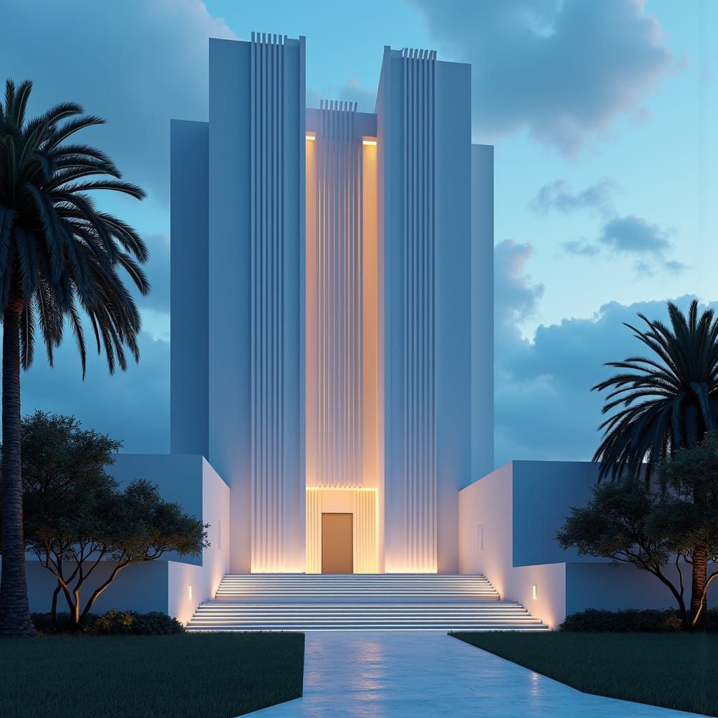 Luxurious White Skyscraper Inspired by Great Zimbabwe Archit...