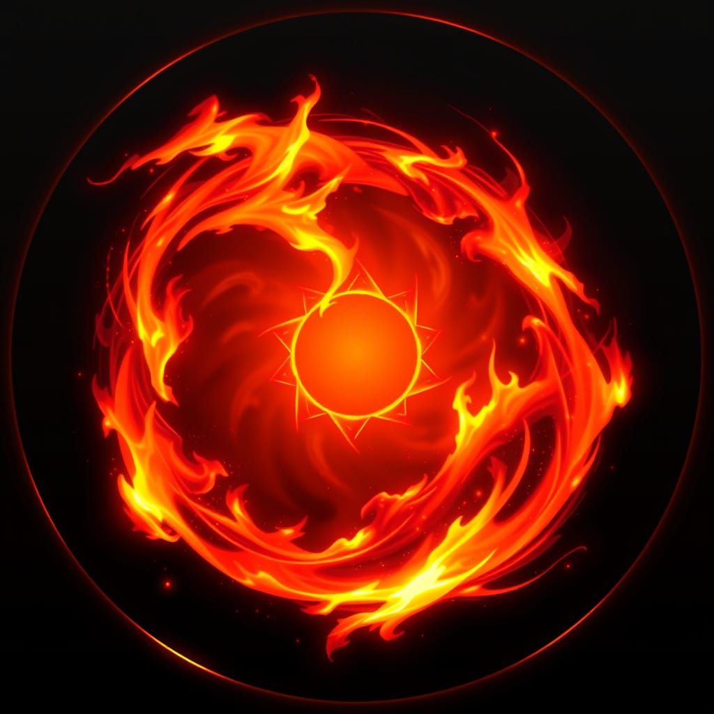 Pixel Art Magical Fire Shield Effect