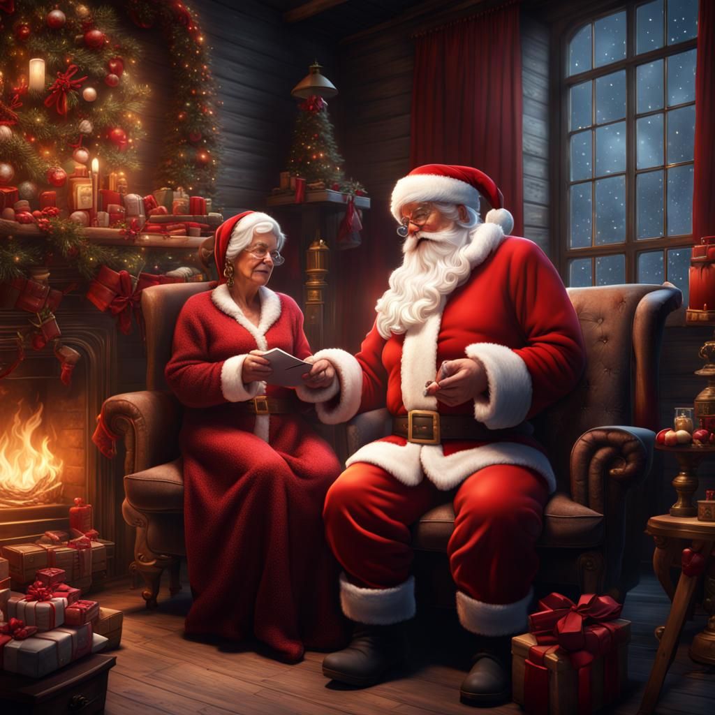 Santa and Mrs. Claus: A Cozy Home Fantasy