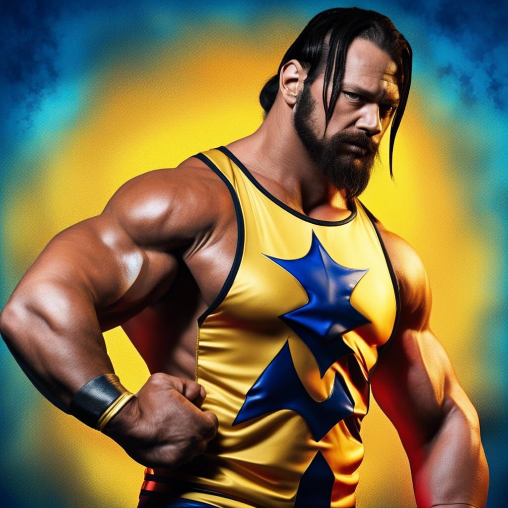 Pro Wrestler Ripcord Jerry Franklin Portrait