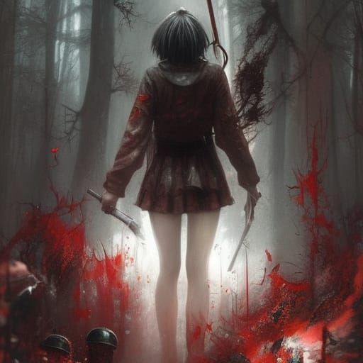 Silent Hill Inspired Horror Art in Maximalist Style