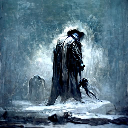 The Undertaker: A Gothic Horror Illustration