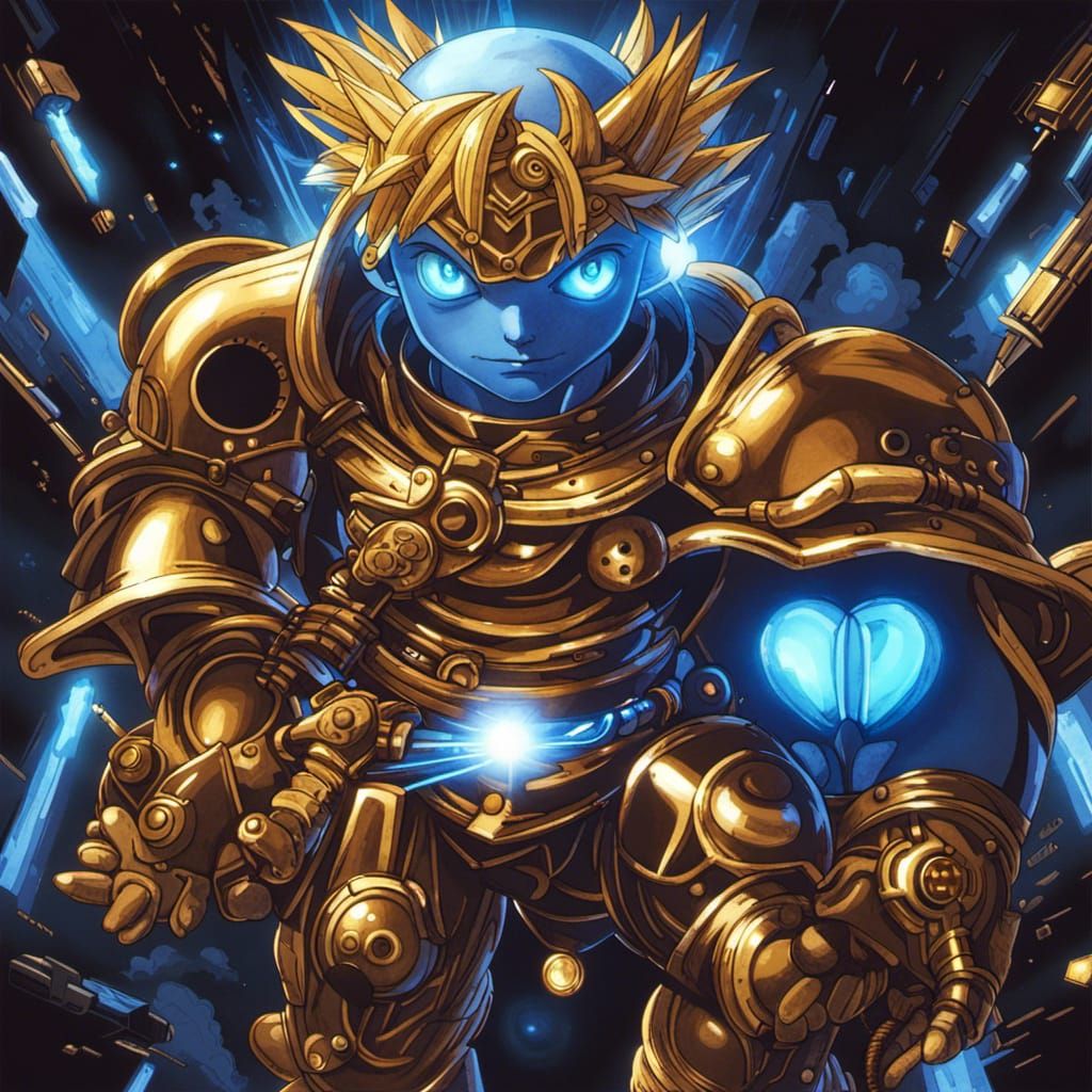 Luminescent Bio-Organic Mammon Machine with Ruby Heart