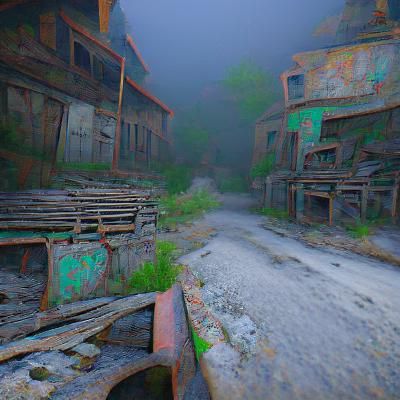 Creepy Abandoned Mining Town in Misty 8k Resolution
