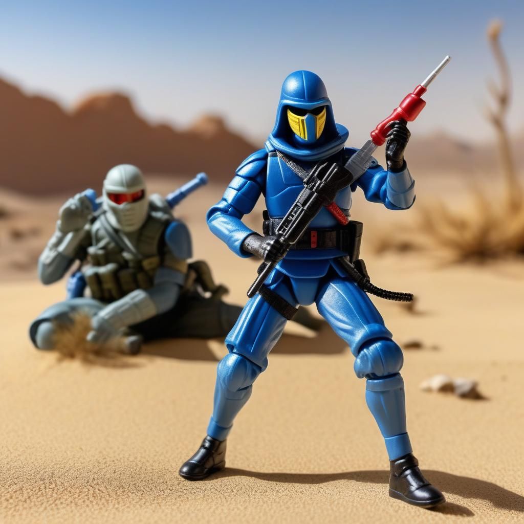 Duke vs Cobra Commander in Desert Battle