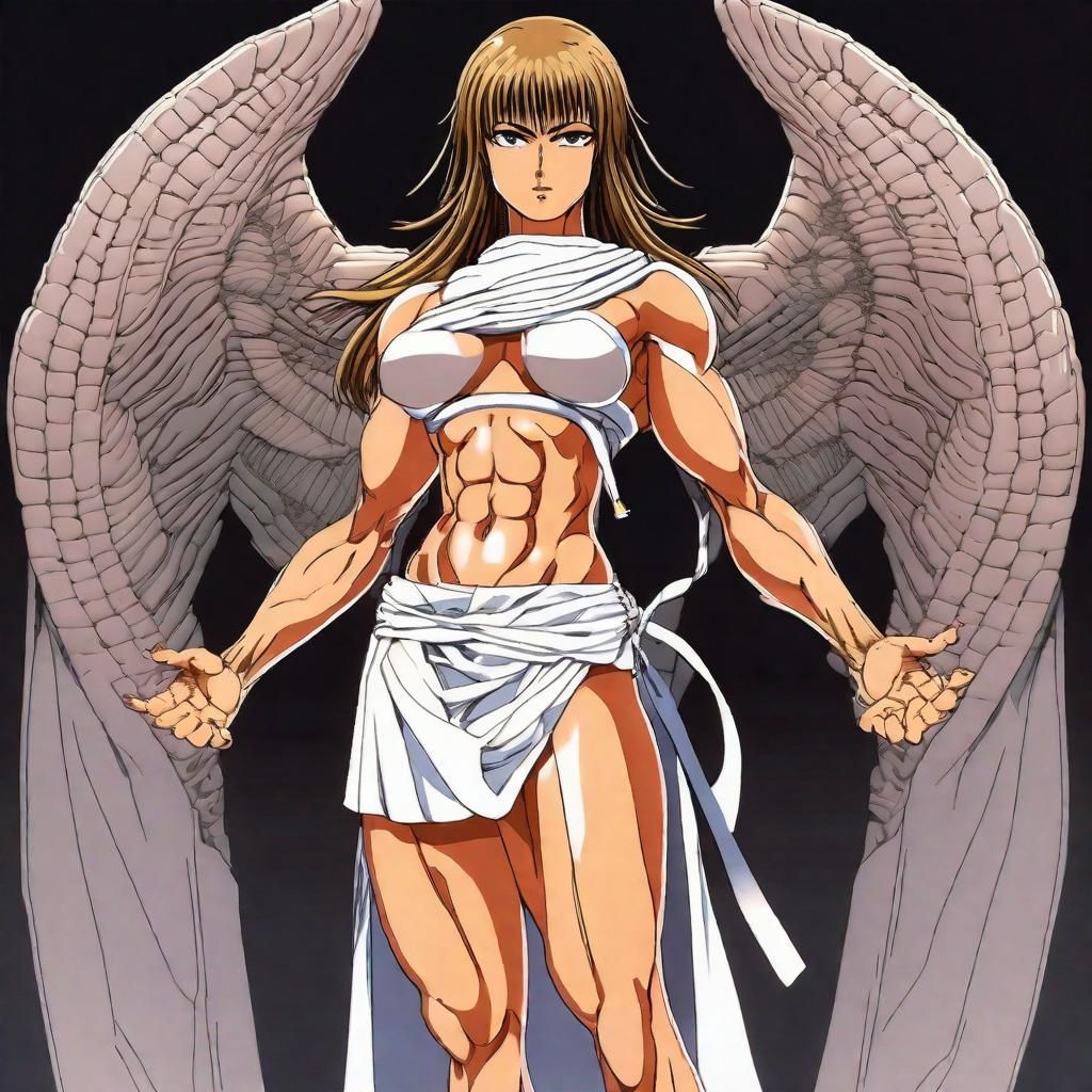 Beautiful Muscle Woman at the age: Unknown, as ultra powerful Goddess , wearing a entire Ancient toga skimpy outfit, Sup...