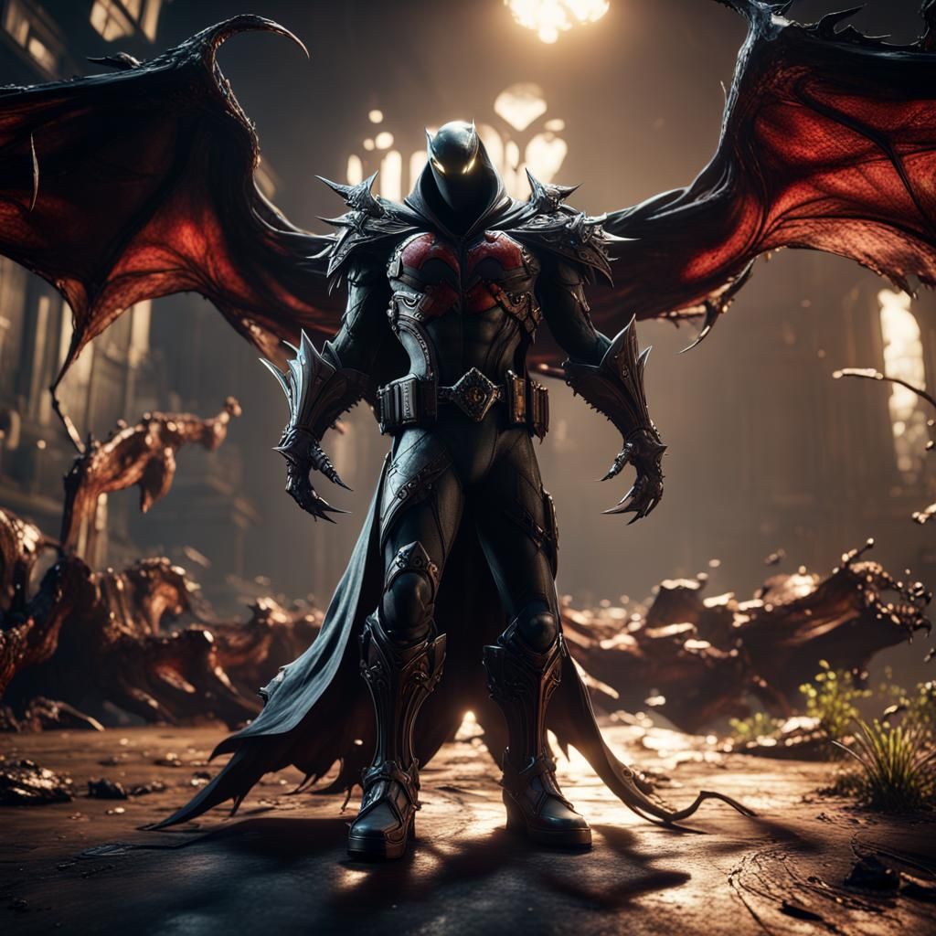 Intricate 3D Spawn Character in Cinematic Style