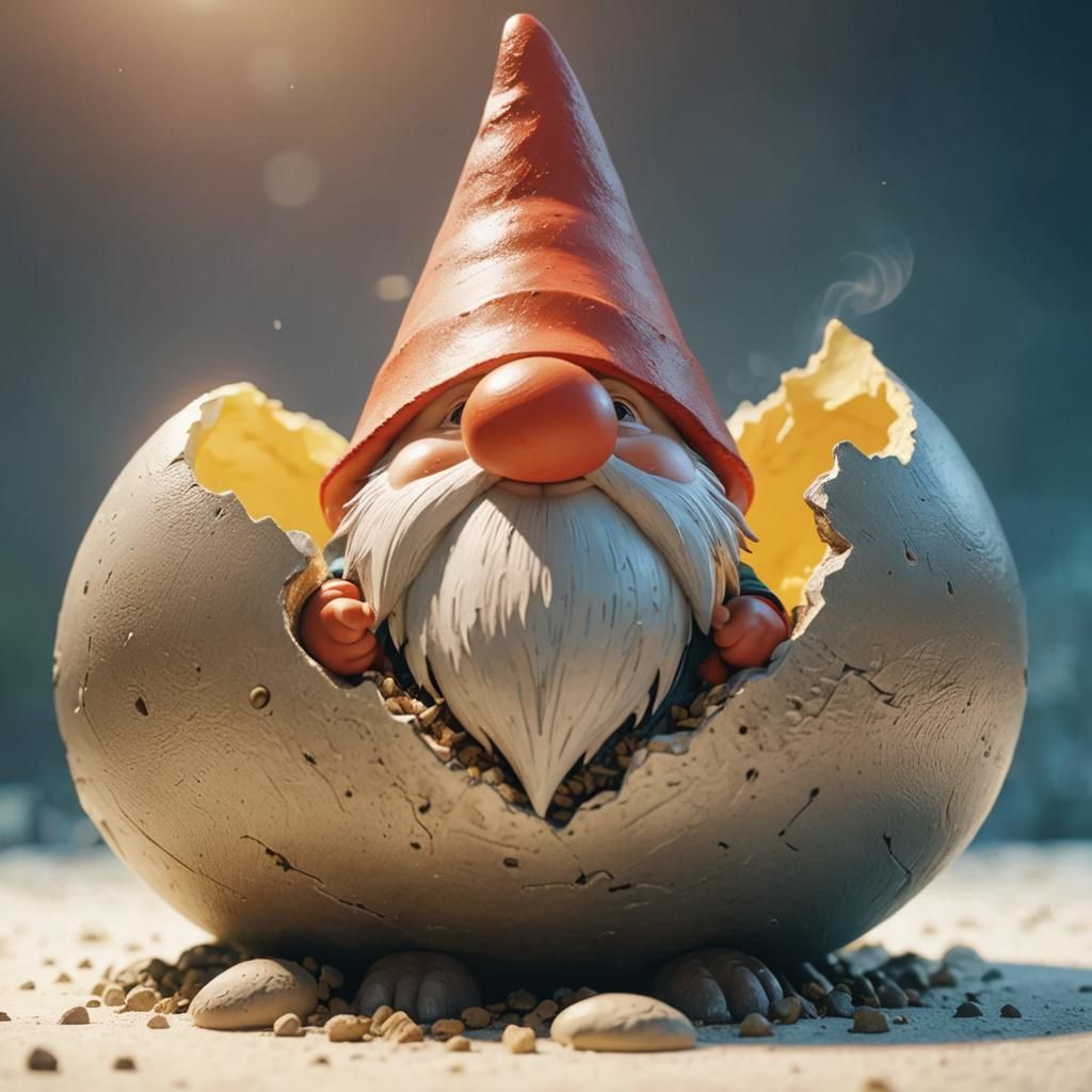 Gnome Hatches: Cinematic Film Still