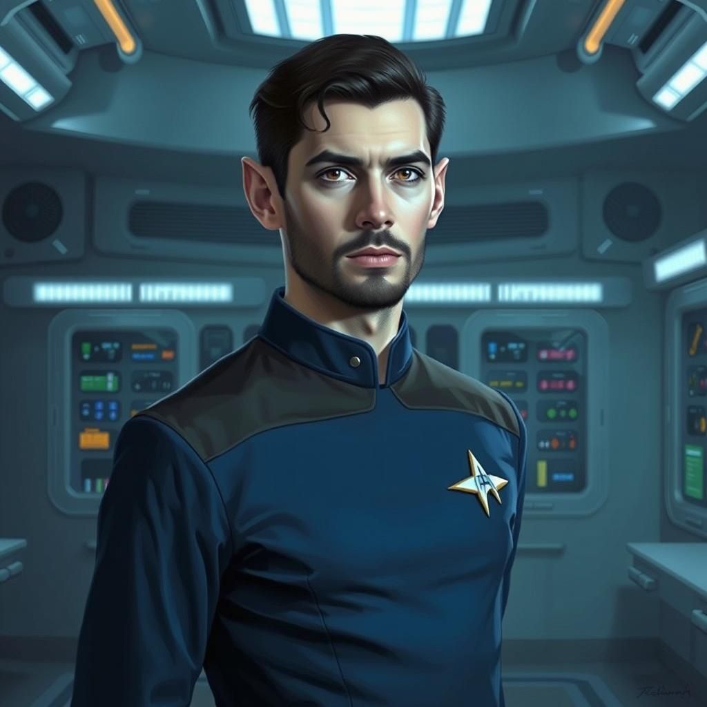 Vulcan Science Officer in Starfleet Uniform
