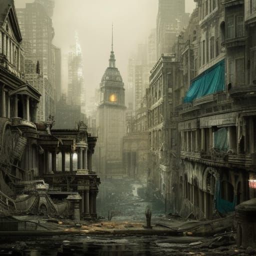 Epic Abandoned City: A Digital Matte Painting