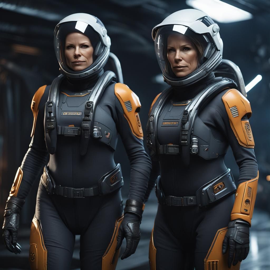 Rhona Mitra and Britt Maren in Star Citizen Suits