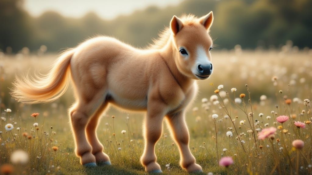 Vintage-Style Foal Babies in Whimsical Flux
