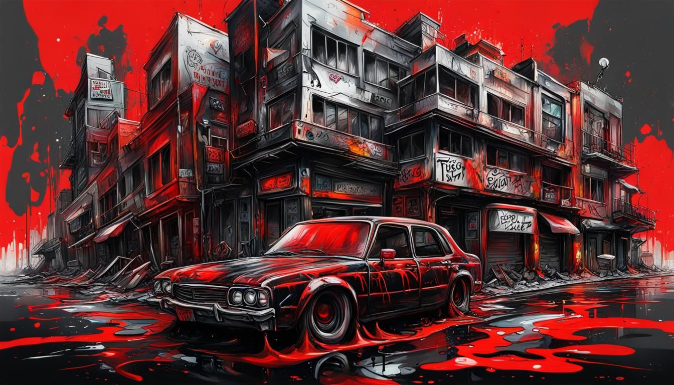 Nothingtown: Graffiti Art in Red and Black