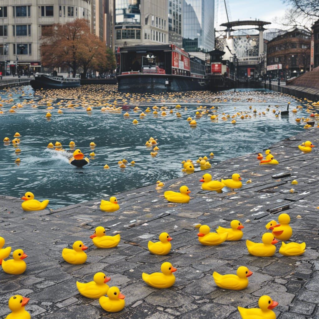 AI's Playful Rubber Duck Extravaganza