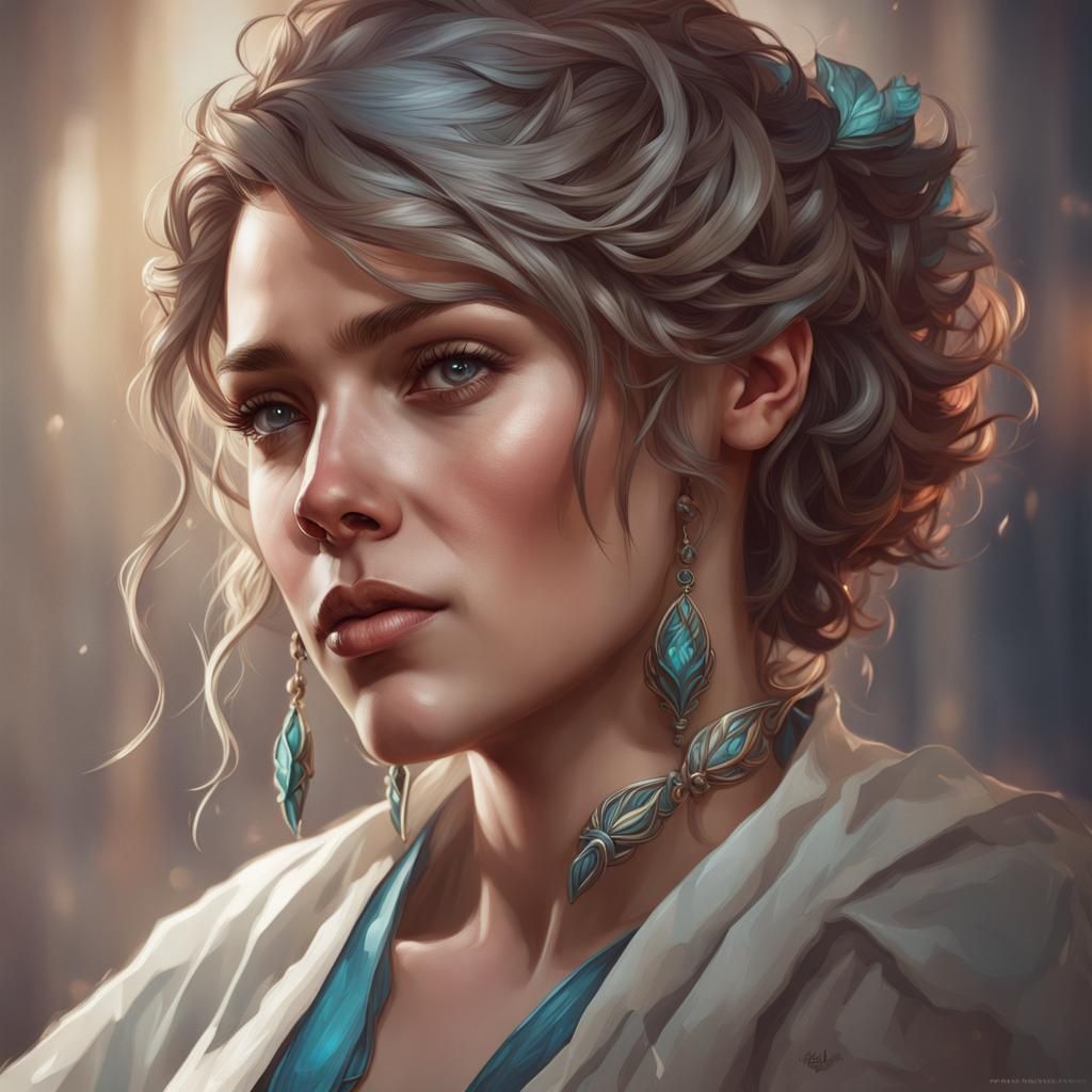 Bagiennik Portrait in Style of Rutkowski and Mucha