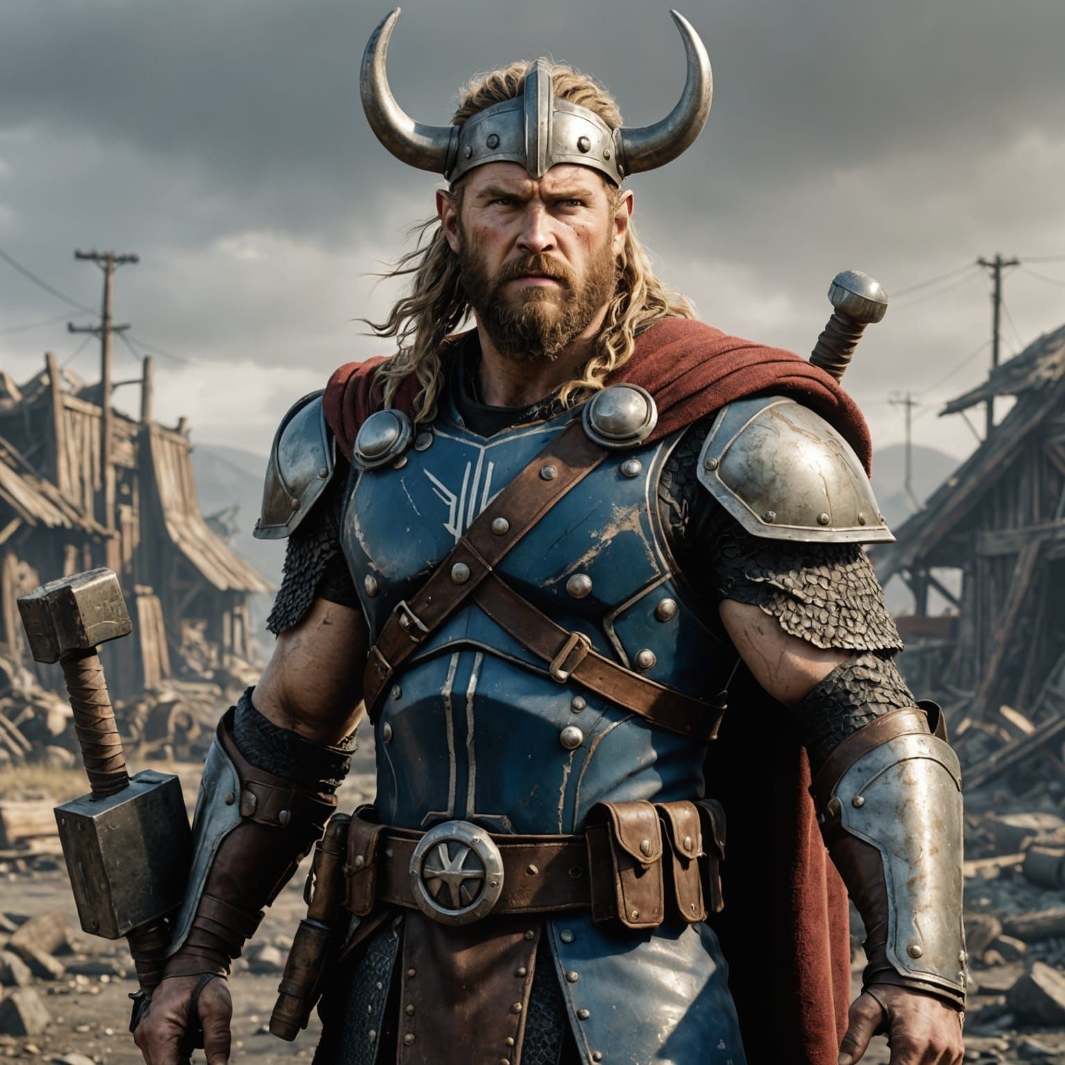 Futuristic Fallout Viking Thor