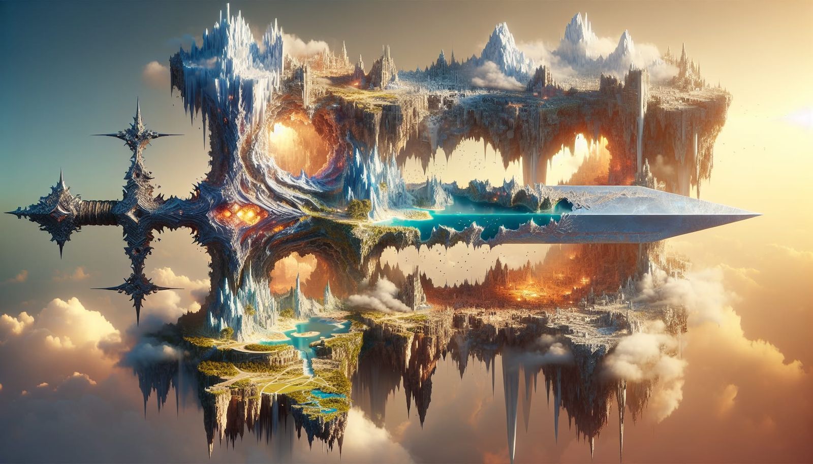 Surreal Ice Fire Sword Reveals Fantastical Kingdom