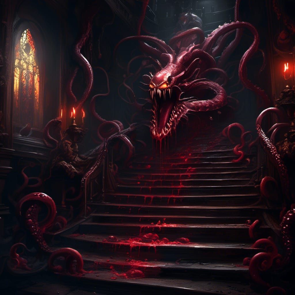 Monster on Stairwell