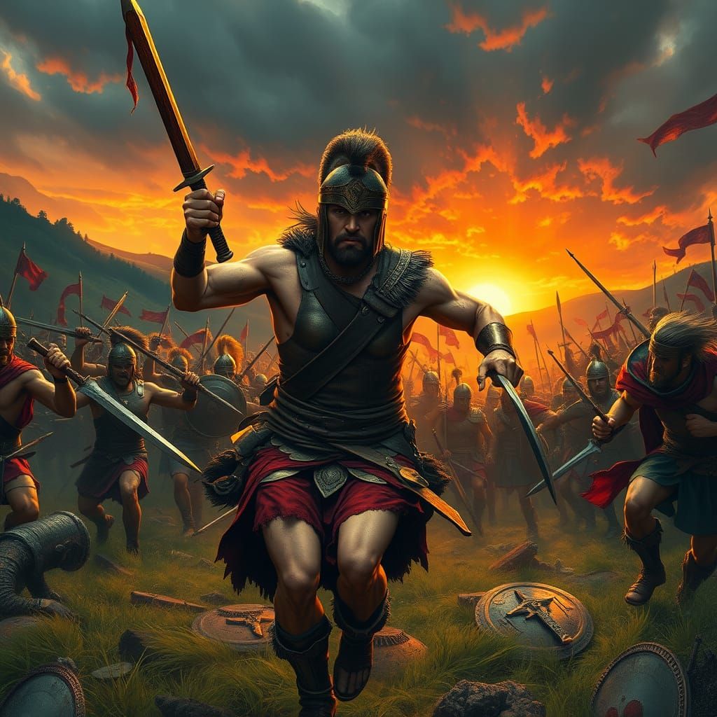 Gladiator Battles Ancient Gaul in Epic Struggle