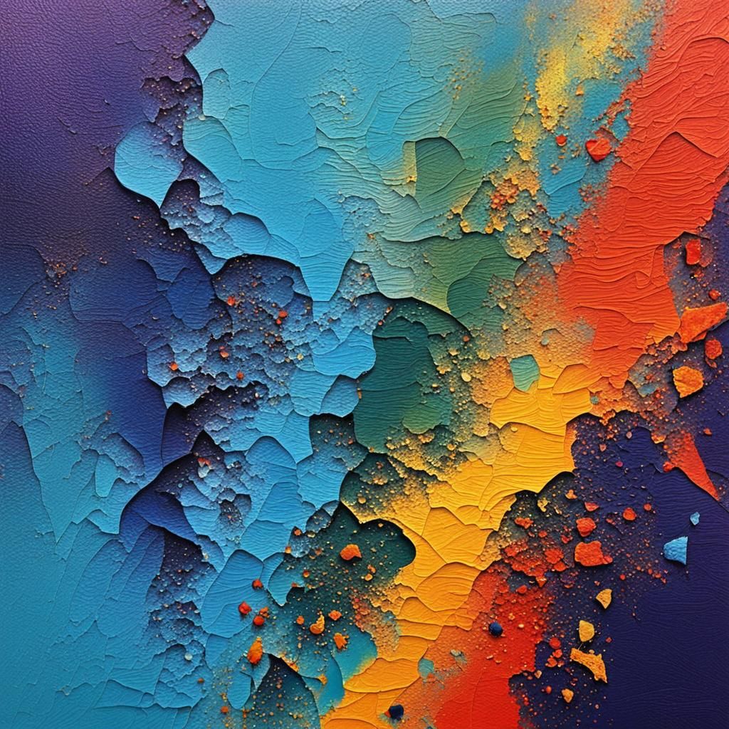 Abstract Art: Love and Art in Complementary Colors