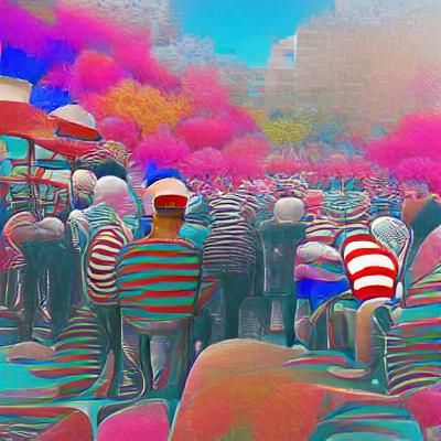 Colorful Surrealism: A Waldo-esque Artistic Scene