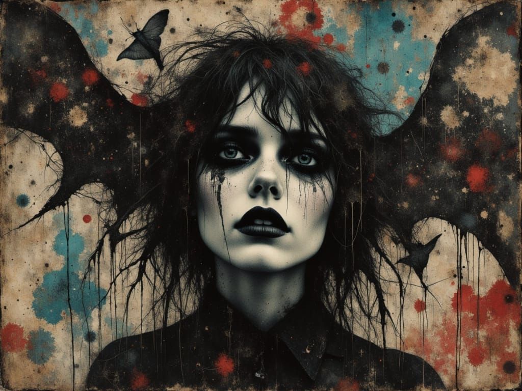 Gothcore Figure Embodies Psychedelic Textile Art