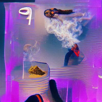 Stylized Digital Render of Smoker on High Structure