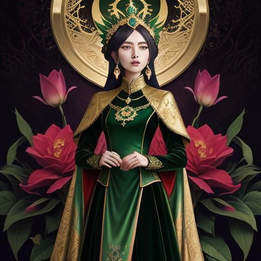 The Empress Tarot Card in Detailed Matte Painting