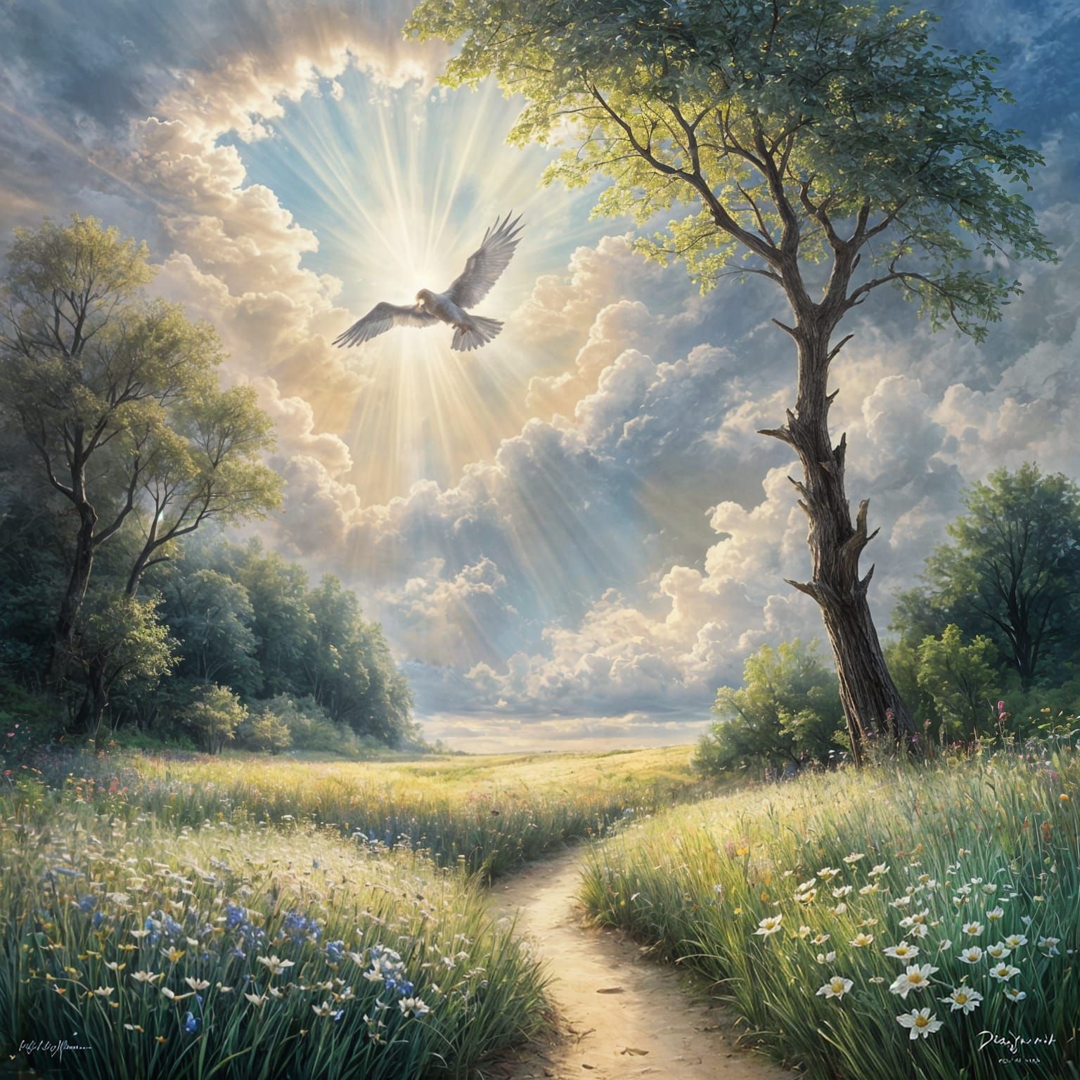 Elderly Man Ascends to Heavenly Realms