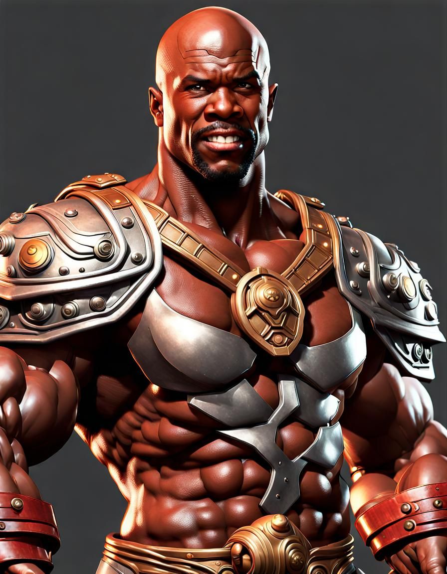 Hyperrealistic Terry Crews as He-Man Portrait
