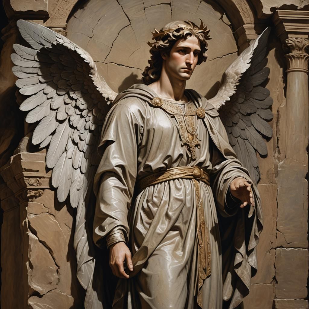 Angel by Burial Cave in Neoclassical Style