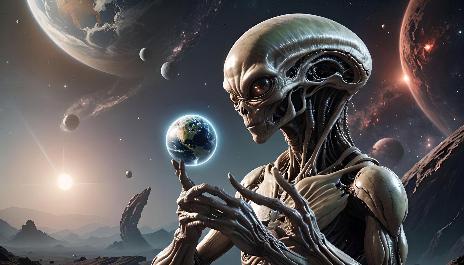 Alien Examines Earth: An Ethereal Space Experiment