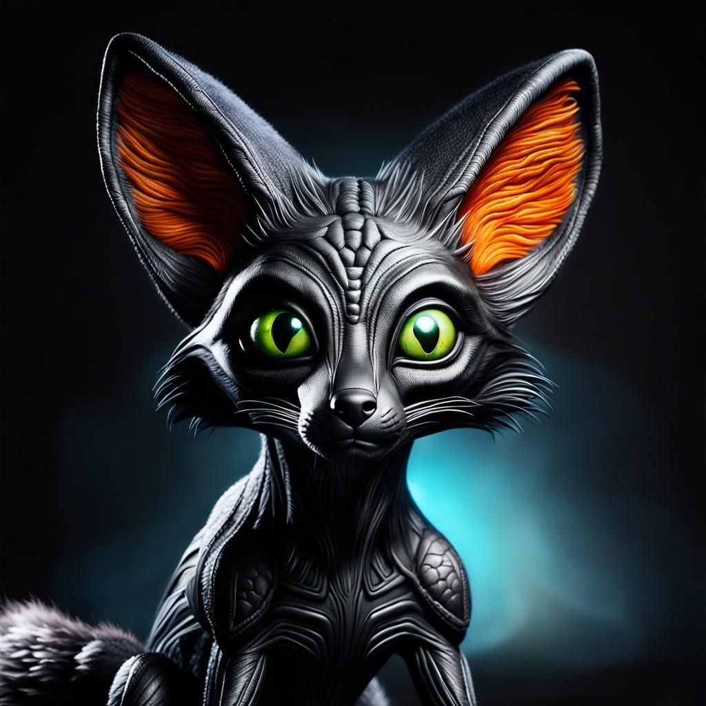 Hyperrealistic Portrait of a Detailed Alien Pet