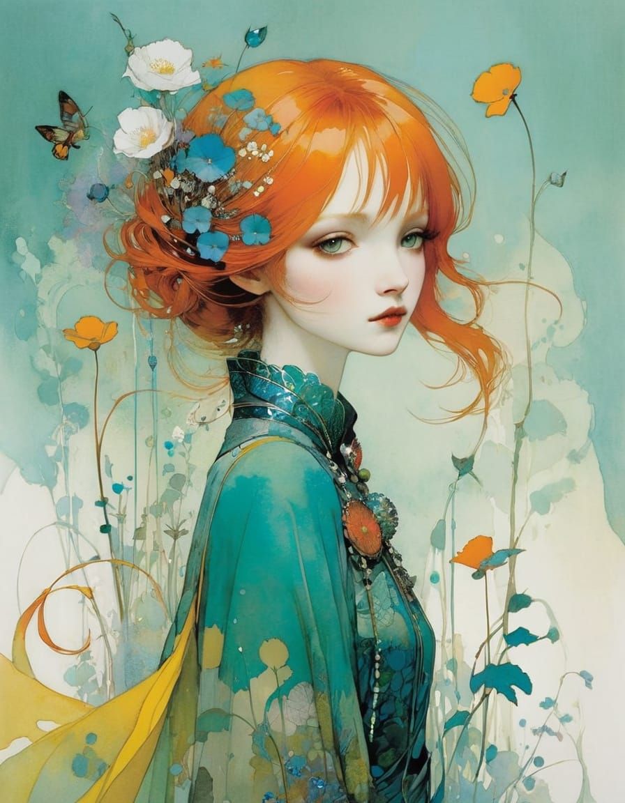 Ethereal Spring Landscape in Vibrant Colours