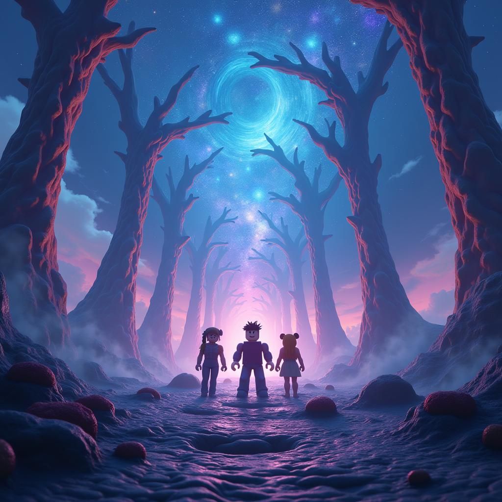 Gaming Icons Unite on Mystical Landscape in Fantasy Art