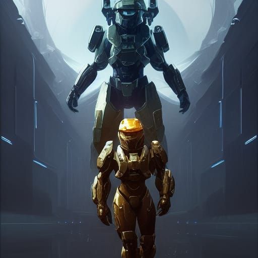 Dark Fantasy Art Masterpiece in Purple and Yellow