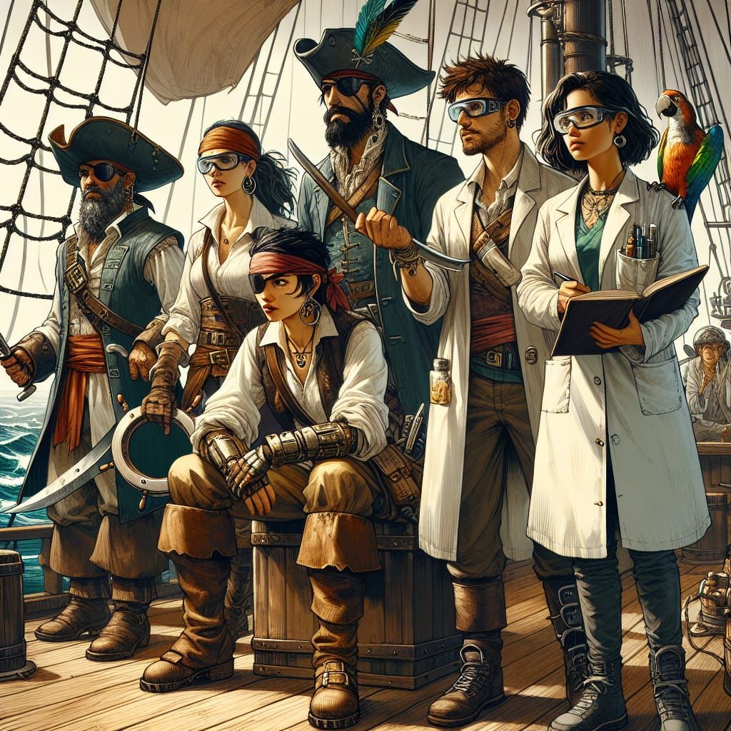 Pirates on an adventure with scientists 🏴‍☠️