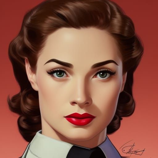 Agent Carter Portrait in Comic Book Style