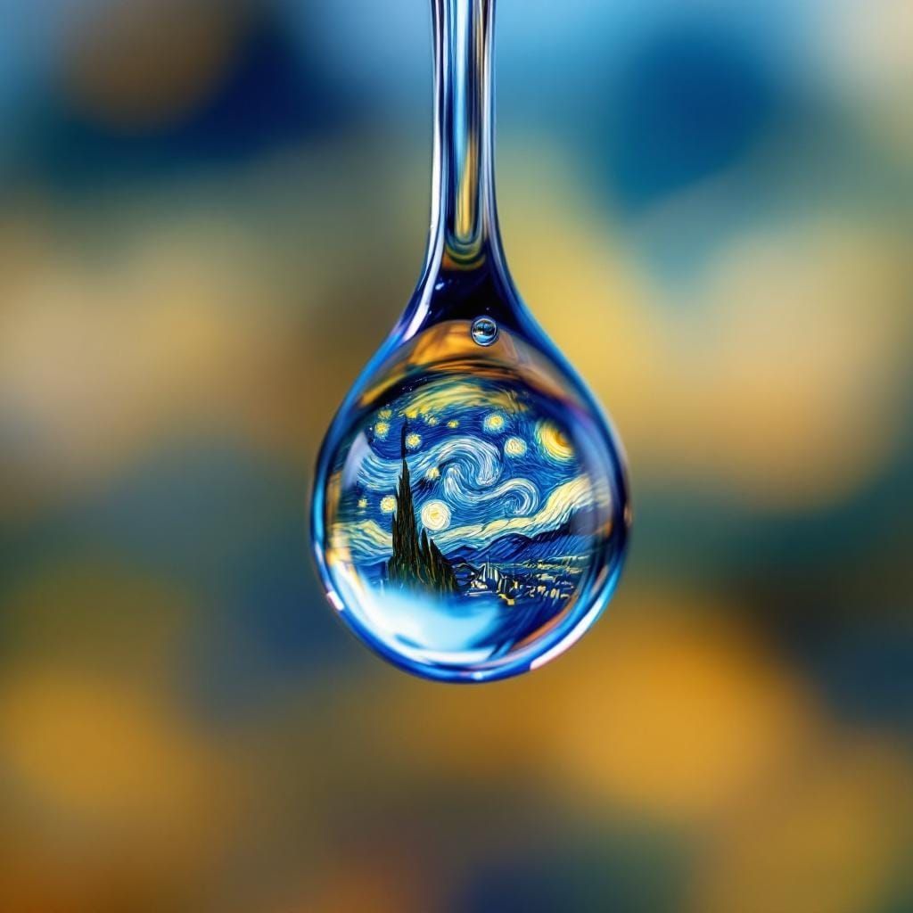 Rain Drop Starry Night